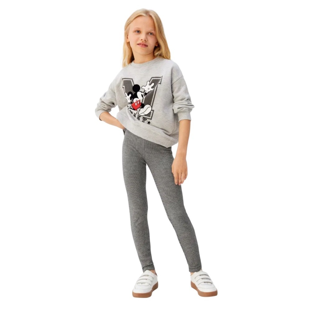 H&M leggings Kids Black‎ and White Houndstooth Patterned Leggings